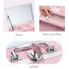 imageFRENESSA Makeup Train Case Makeup Box Organizer Portable Cosmetic Travel Case Makeup Case with Mirror Locking Make Up Cases Organizers and Storage for Nail Supplies Hard Cosmetic Box Shiny PinkShinny Pink