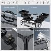 imageFRENESSA Portable Makeup Case Cosmetics Display Toiletry Organizer Box Transparent Acrylic Artists Train Case with 4 Trays Travel Makeup Tools Storage for Vanity Counter Dresser Organizer BlackBlack 6 Trays