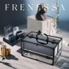 imageFRENESSA Portable Makeup Case Cosmetics Display Toiletry Organizer Box Transparent Acrylic Artists Train Case with 4 Trays Travel Makeup Tools Storage for Vanity Counter Dresser Organizer BlackBlack 4 Trays
