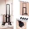 imageFRENESSA Professional Rolling Makeup Case Aluminum Trolley Train Case with 360 Swivel Wheels for Makuep Artist Travel Cosmetic Organizer with Sliding Drawers for Nail Tech Hairstylist Barber BlackRose Gold