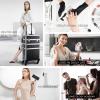 imageFrenessa Rolling Makeup Train Case 3 in 1 Professional Cosmetic Trolley Large Storage with keys Swivel Wheels Salon Barber Case Traveling Cart Trunk for Make Up Nail Tech  Vintage Rose GoldBlack Vintage