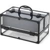 imageFRENESSA Portable Makeup Case Cosmetics Display Toiletry Organizer Box Transparent Acrylic Artists Train Case with 4 Trays Travel Makeup Tools Storage for Vanity Counter Dresser Organizer BlackBlack 4 Trays