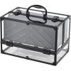 imageFRENESSA Portable Makeup Case Cosmetics Display Toiletry Organizer Box Transparent Acrylic Artists Train Case with 4 Trays Travel Makeup Tools Storage for Vanity Counter Dresser Organizer BlackBlack 6 Trays